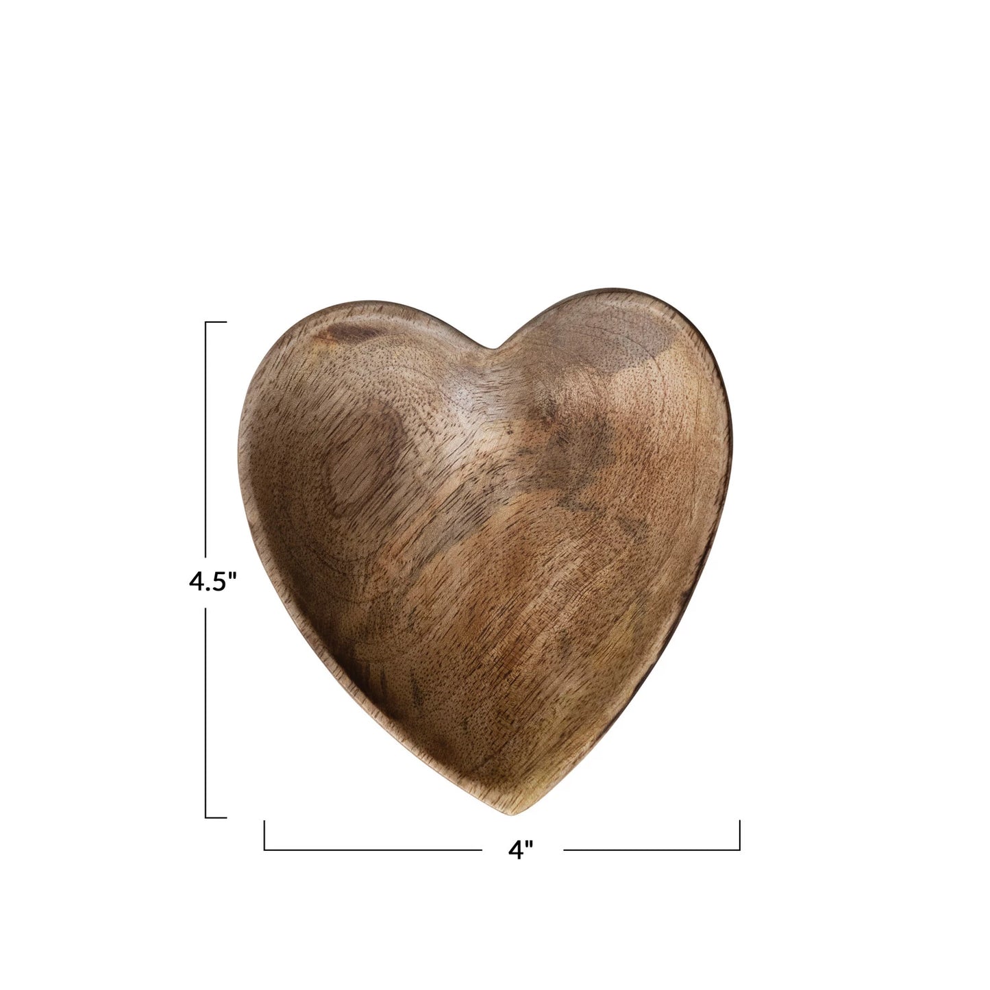Heart Shaped Wooden Dish