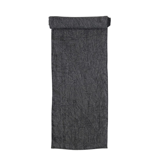 Linen Blend Charcoal Table Runner -