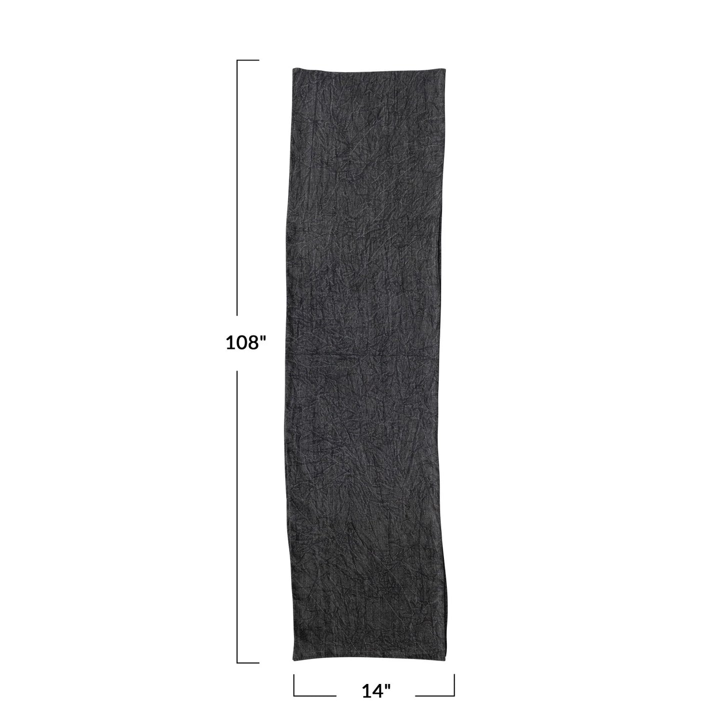 Linen Blend Charcoal Table Runner -