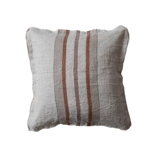 Linen Woven Striped Pillow - 20"x20"
