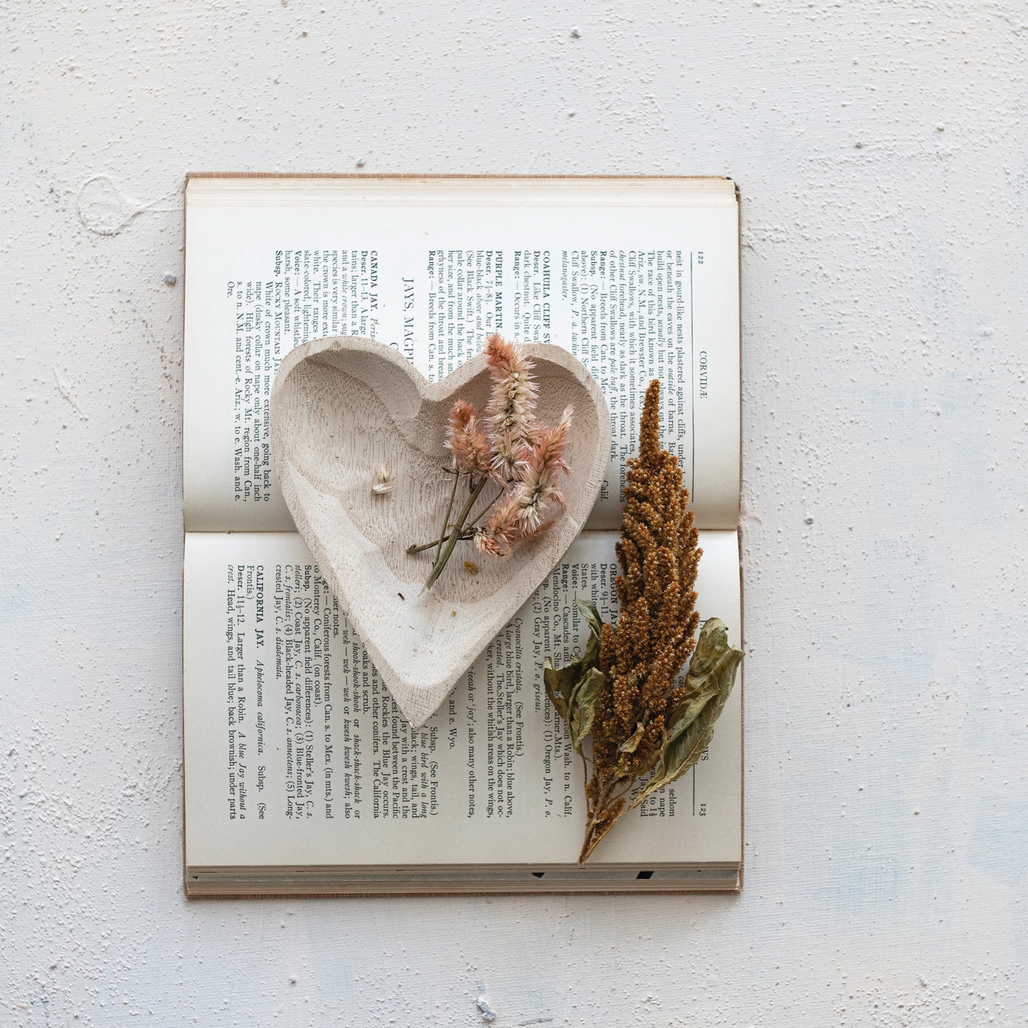 Whitewashed Heart Plate
