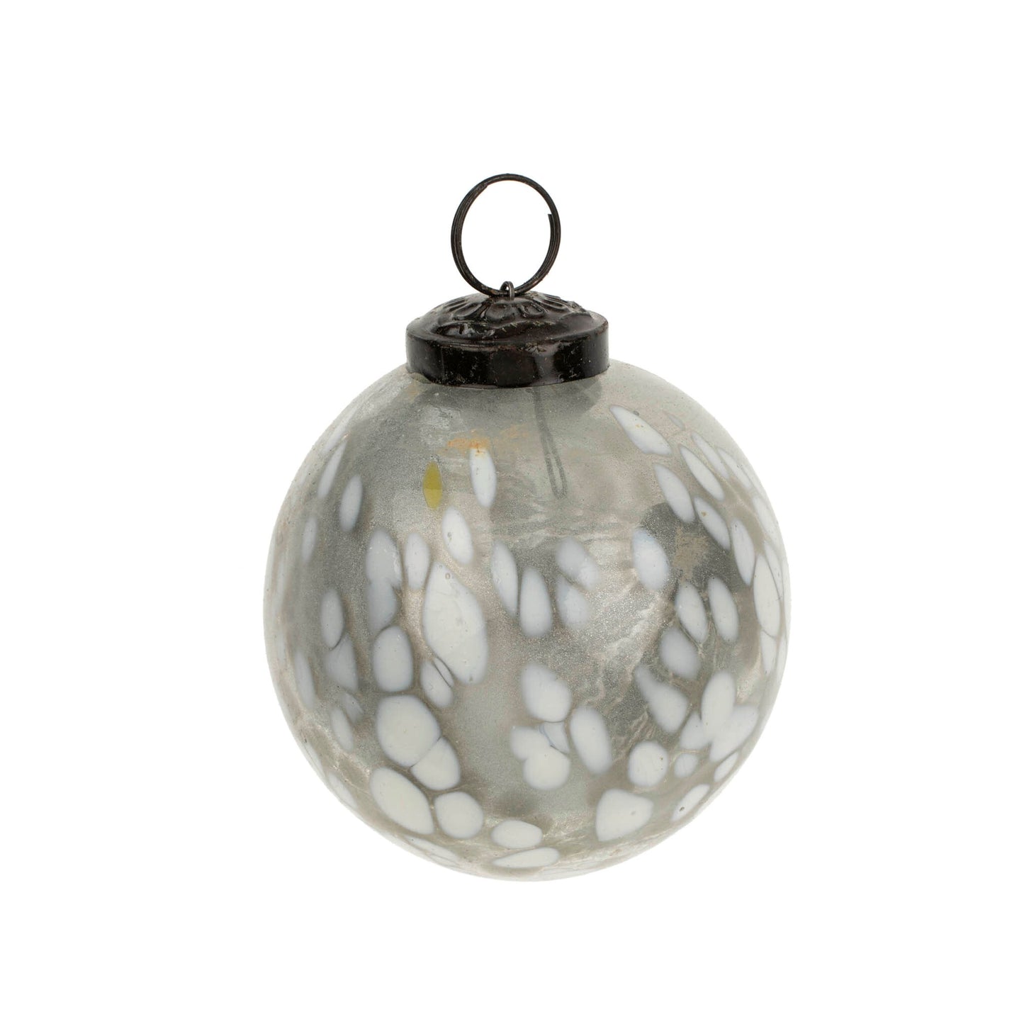 Confetti Glass Ornament - White