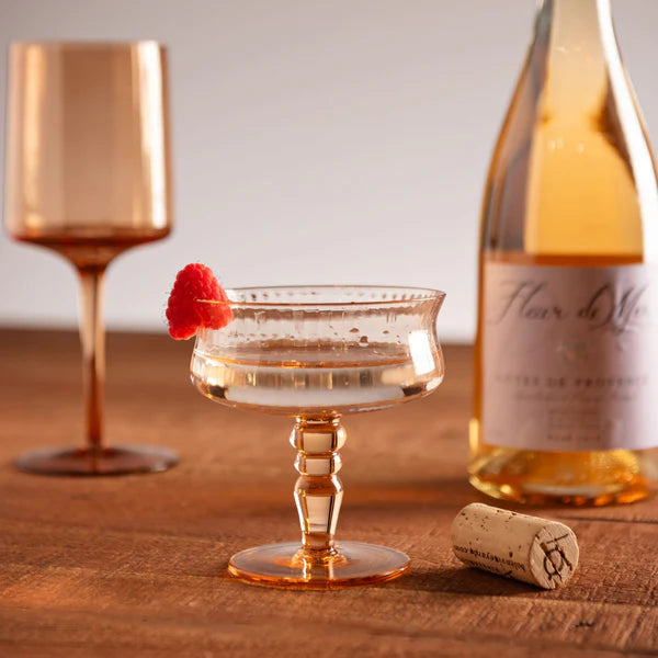 Vintage Coupe Glass - Heirloom Rose