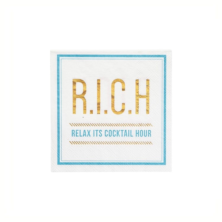 rich-foil-cocktail-napkin-gold