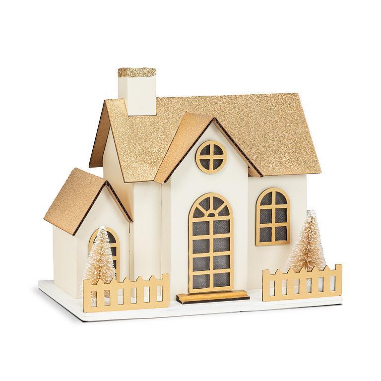 Gold Glitter LED House