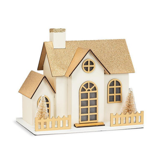 Gold Glitter LED House