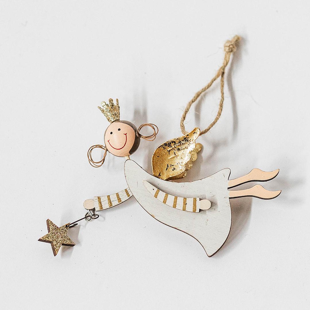 Wooden Angel Ornament