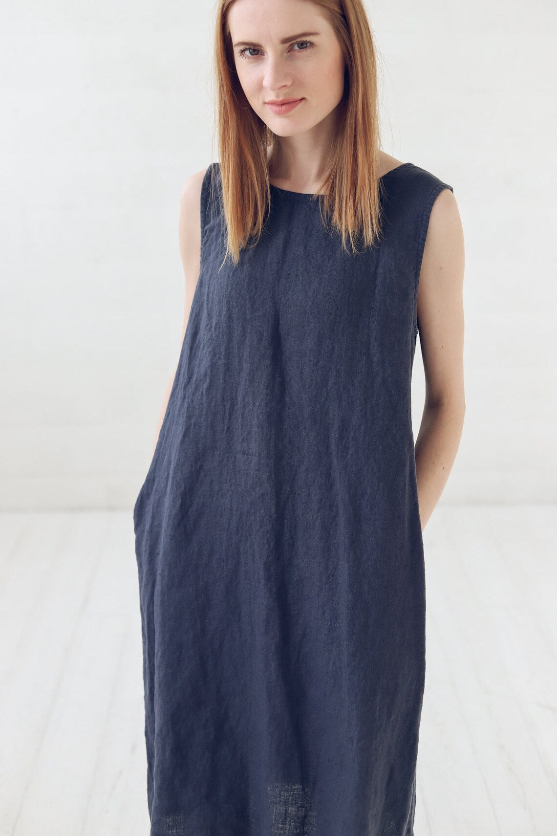 Sleeveless Linen Dress