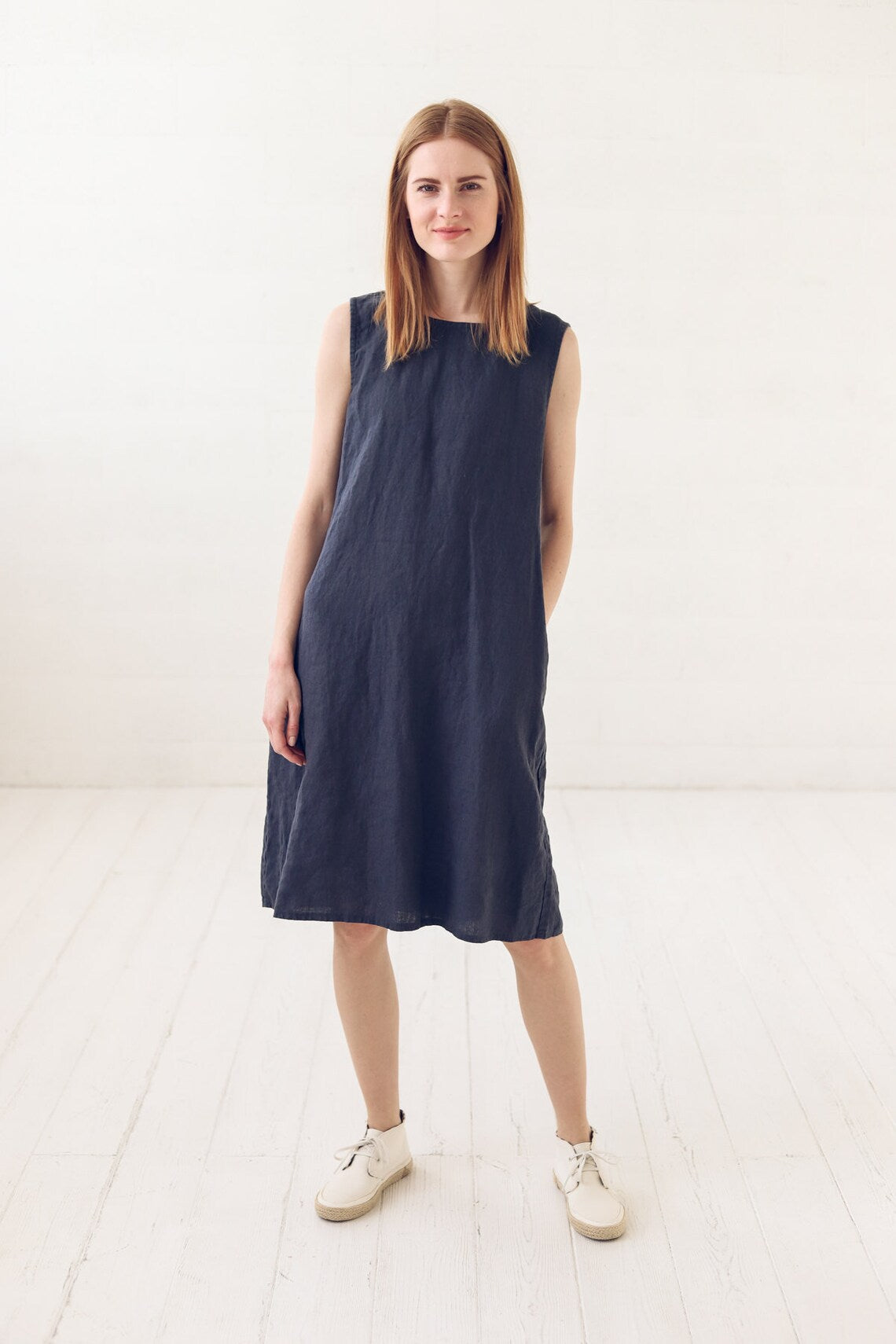 Sleeveless Linen Dress