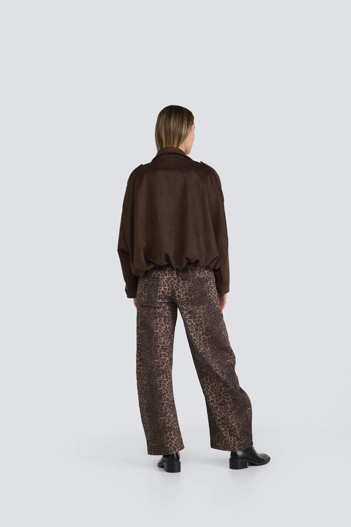 Leopard Denim Pant