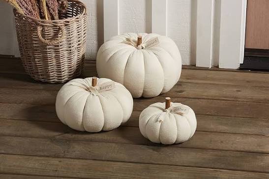 Small Grey Pumpkin w/gather Tag - 5"x8"