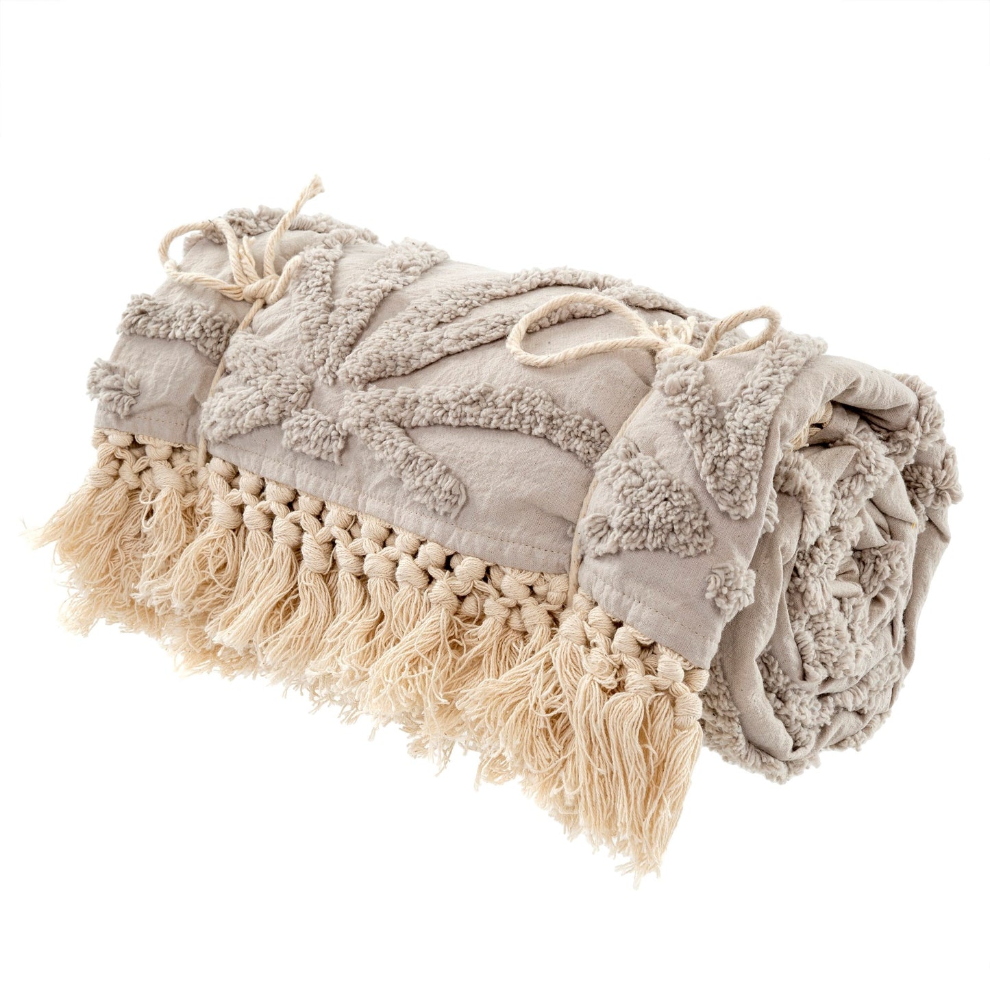 Tufted Lola Throw - Taupe