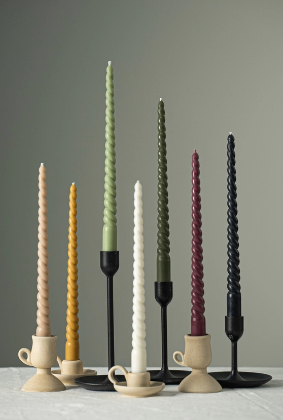 Twisted Taper Candle Set