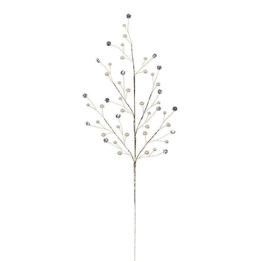 Pearl & Crystal Gem Pick - 16"