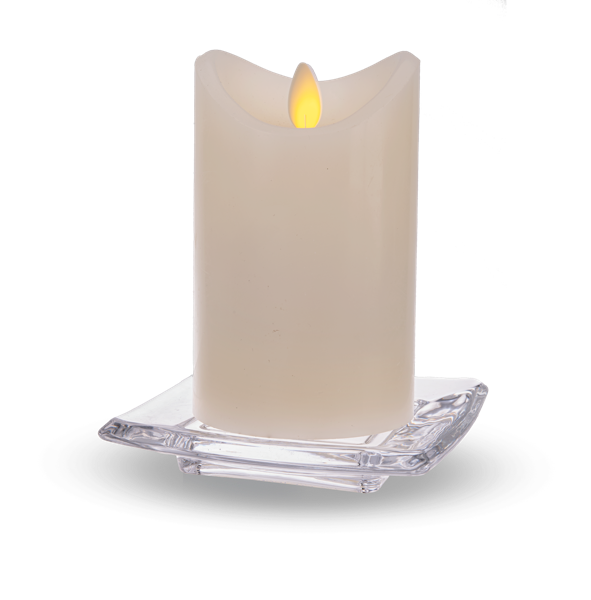 Square Glass Pillar Holder