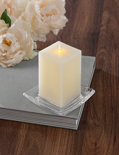 Square Glass Pillar Holder
