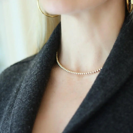 gold-ball-neclace-4mm