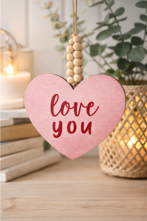 Love You Beaded Heart