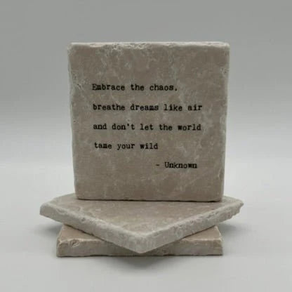 Embrace The Chaos Marble Coaster