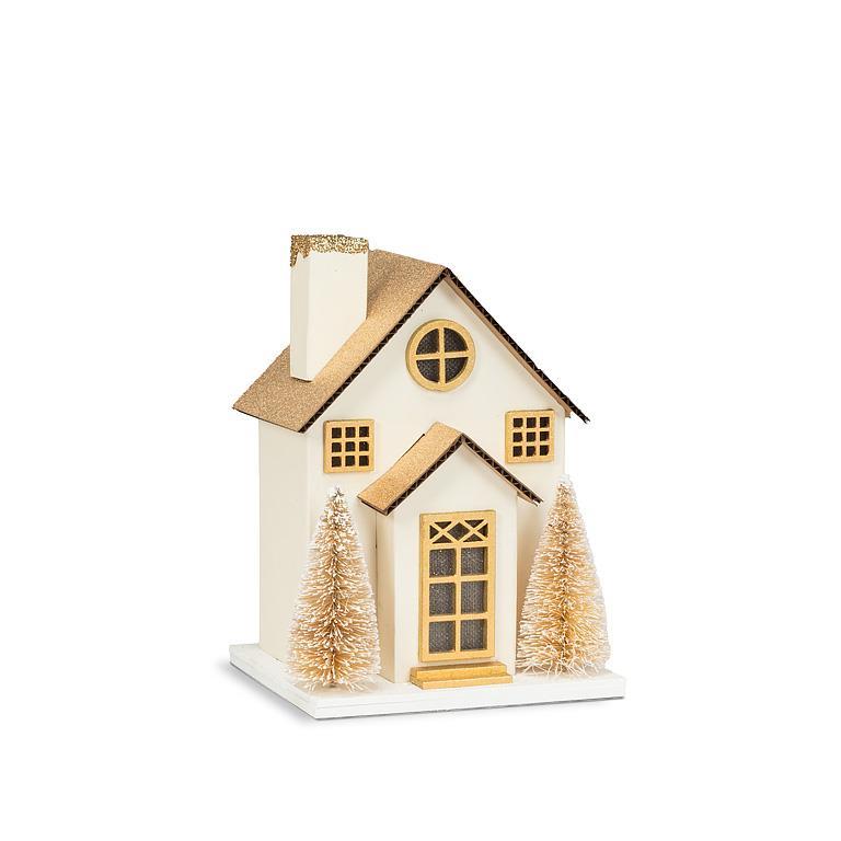 Gold Glitter LED House