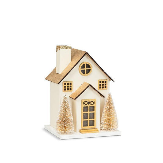 Gold Glitter LED House