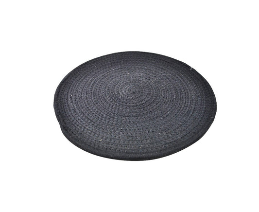 black-round-placemat