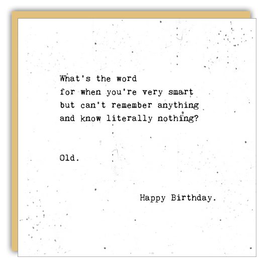 What's The Word Card