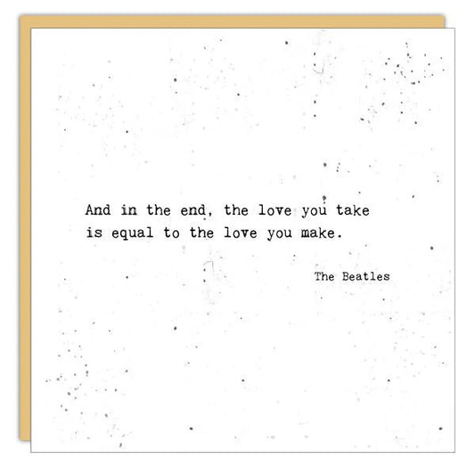 The Love You Take Card