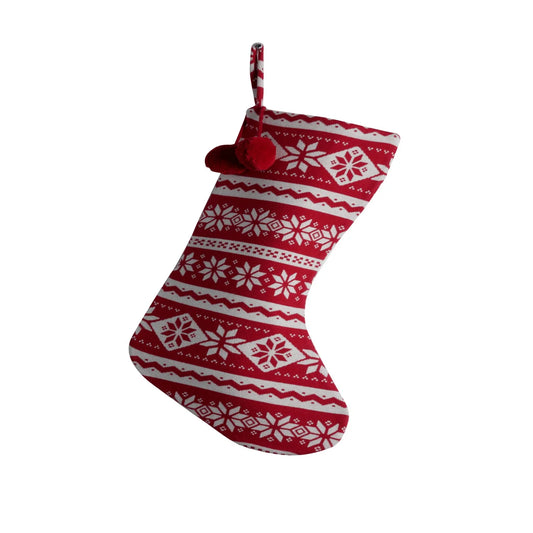 Red Snowflake Stocking