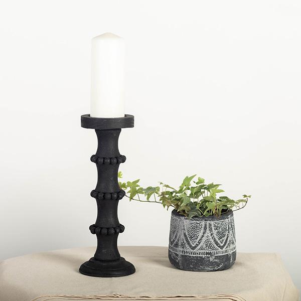 Black Wooden Candleholder