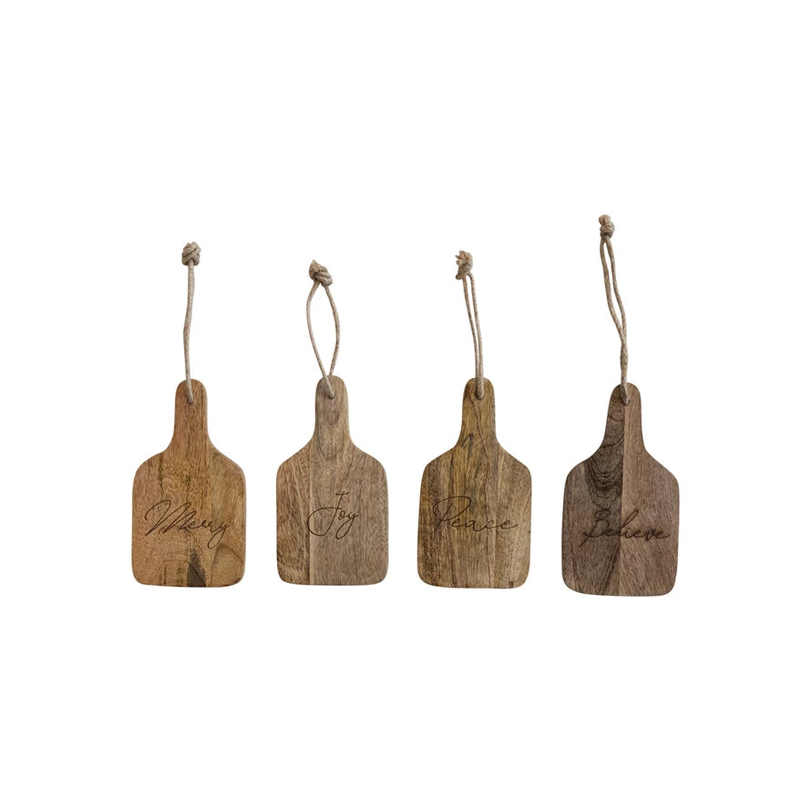 Wood Board w/Etched Words