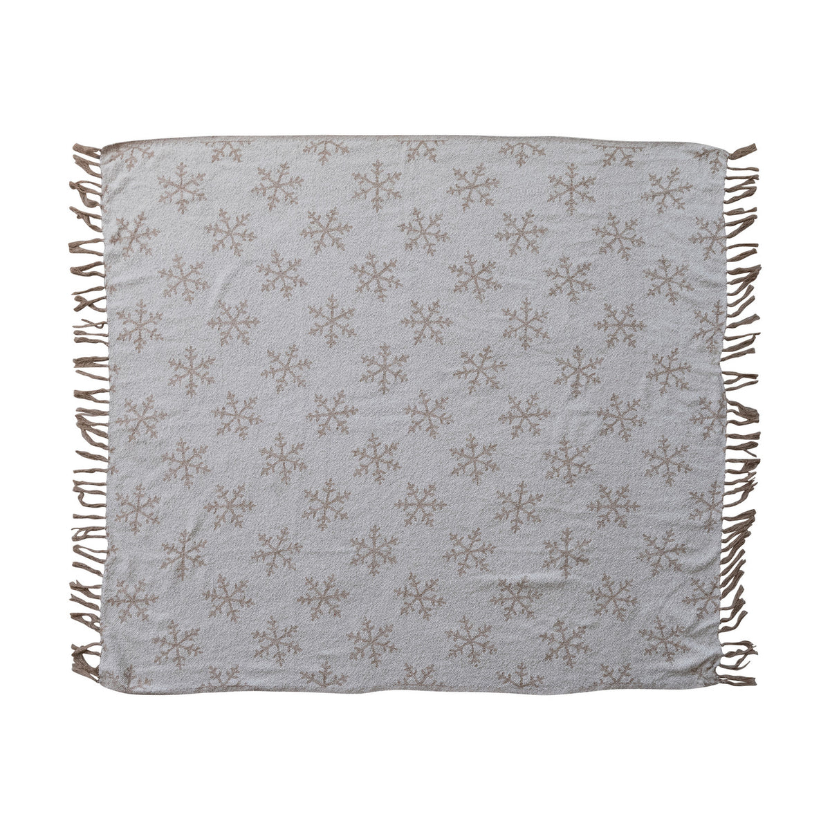 Cream Snowflake Throw