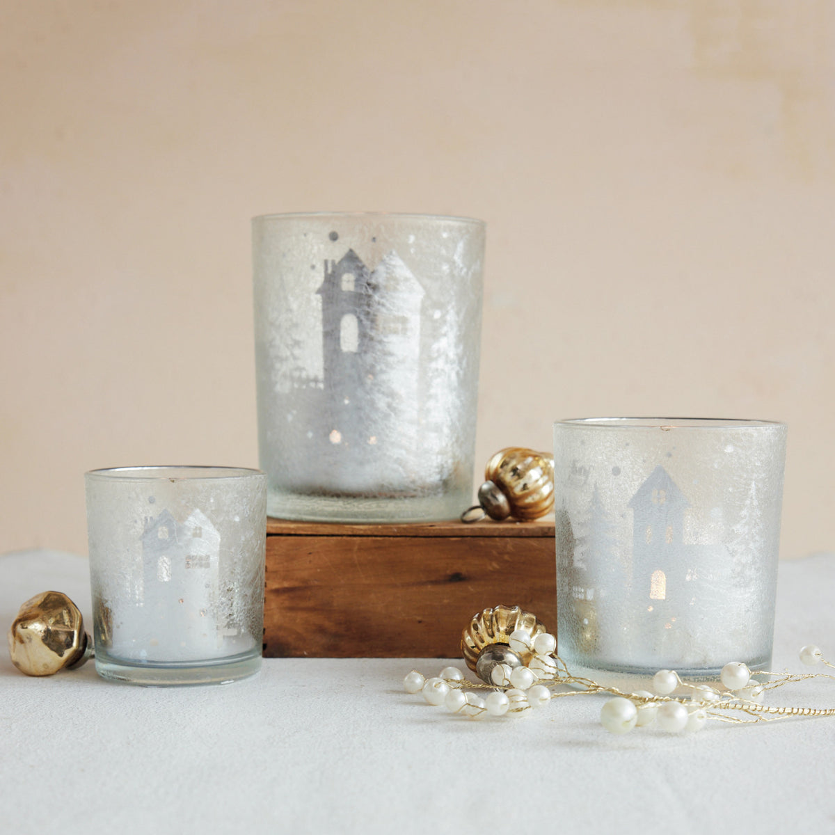 Etched Woodland Votive